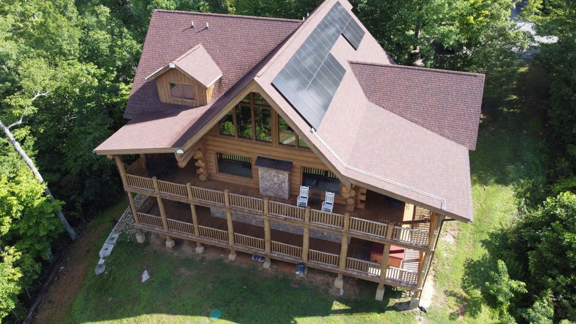 גטלינבורג Big Bear Ridge Lodge - Breathtaking Mountain Views And Private Forest Scenes In Amazing Large Log Cabin מראה חיצוני תמונה